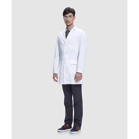 Doctor James Professional White Lab Coat Unisex L Medical Doctor Uniform NWT - Picture 1 of 11
